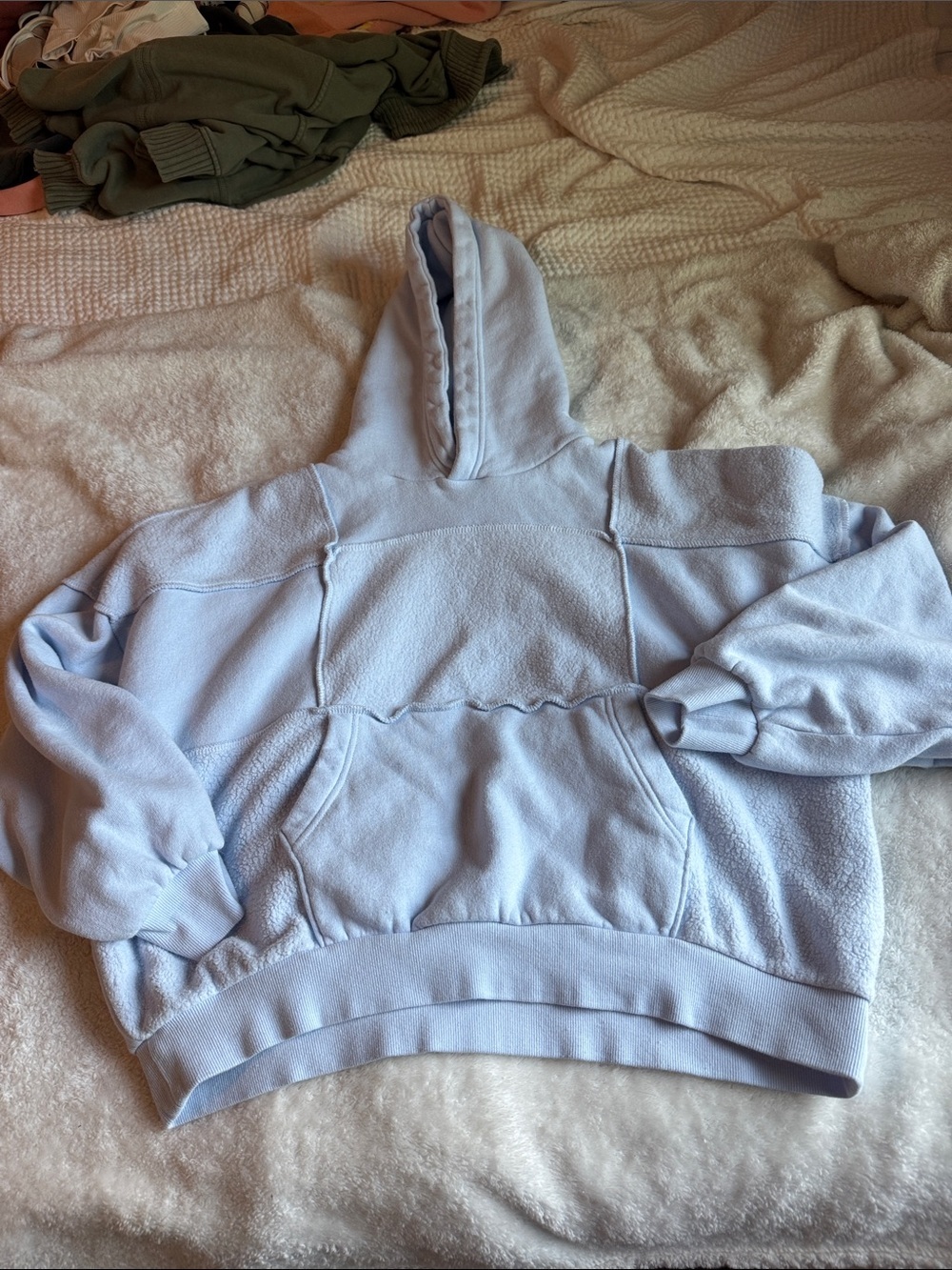 Aerie Cozy Light Blue Hoodie Sweatshirt